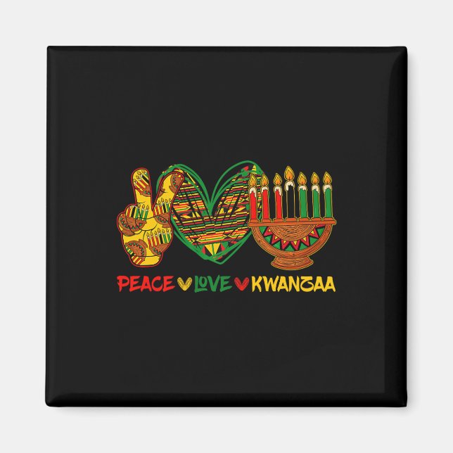 Imã Pecae Love Kwanzaa Kinara Princípios Velas Pan A (Frente)