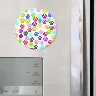 Imã Peças Coloridas, Padrões De Pata, Patas De Cães, I