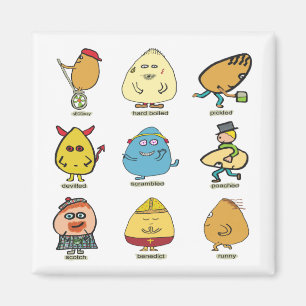 Imã Peças de Ovo Engraçadas