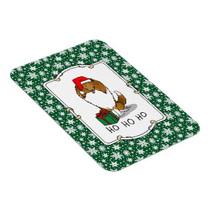 Ímã Pecuária Shetland de Santa Hat (sable) de Natal