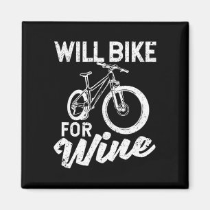 Imã Pedalarei por Vinho Camiseta Divertida para Amante
