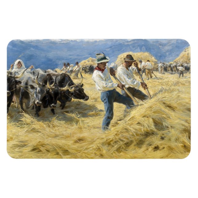 Ímã Peder Severin Kroyer - Threshing in the Abruzzi (Horizontal)