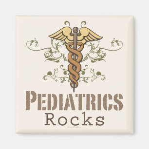 Imã Pediatria Rock Pediatra Caduceus Magnet