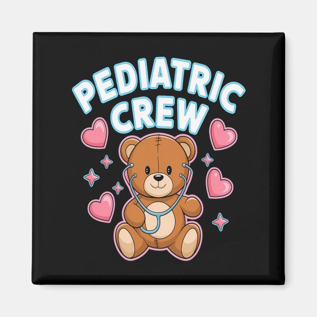 Imã Pediatric Crew Nurse Bear Heart Stethoscope Peds  (Frente)