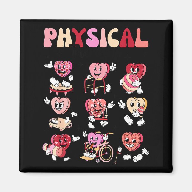 Imã Pediatric Physical Therapy Pt Pta Happy Valentine' (Frente)