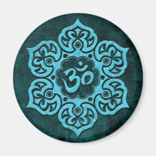 Imã Pedra azul OM floral