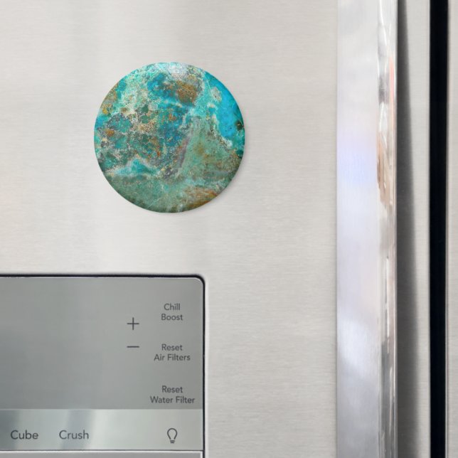 Imã Pedra Mineral Chrysocolla Azul (In Situ (Fridge))