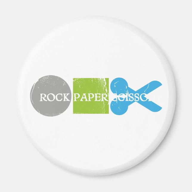 Imã Pedra Papel Tesoura Jogar (Frente)