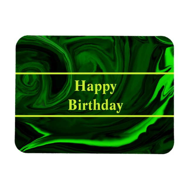 Ímã pedra verde-malaquita de textura, personalizada (Horizontal)