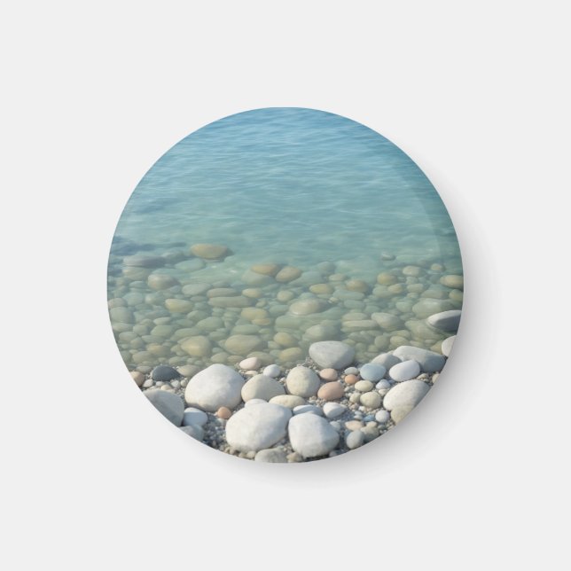 Imã Pedras Praia Linda Natureza Pebbles Shore (Frente)