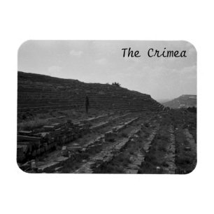 Ímã Pedreira de Limestone no Anfiteatro na Crimeia