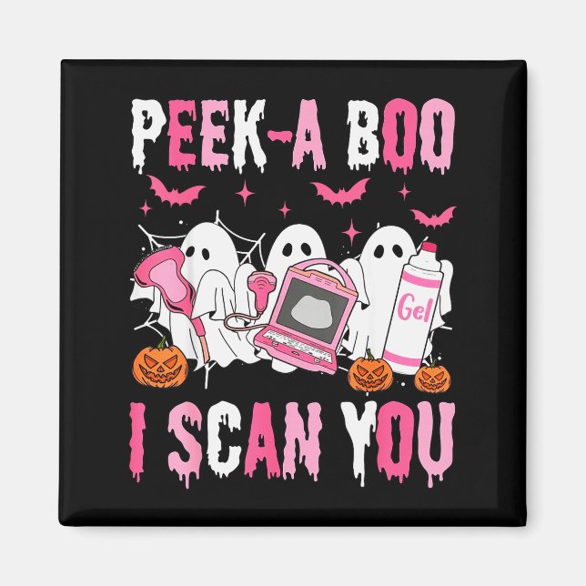 Imã Peek A Boo I Scan You Soky Sonographer Ultrasound  (Frente)