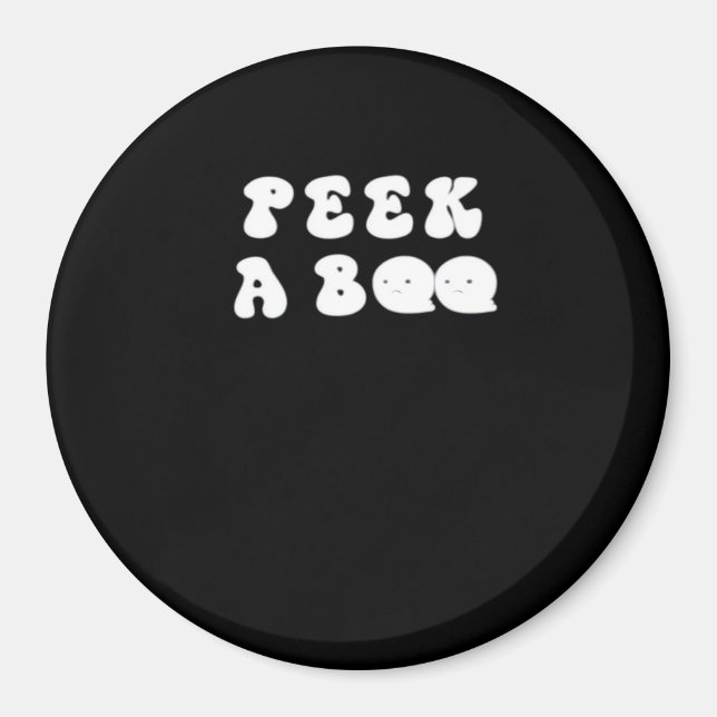 Imã Peekaboo Spooky Slogan (Frente)