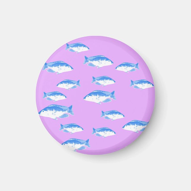 Imã Peixe azul em lilás (Frente)