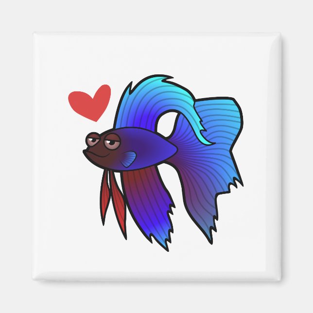 Imã Peixe Betta / Peixe Combatente Siamês Amor (Frente)