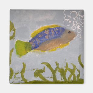Imã peixe com íman de pintura de bolhas