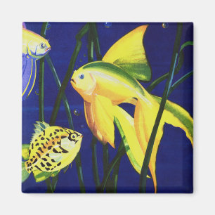 Imã Peixe da Vida Marinha Antiga, Peixe Dourado Chique