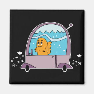 Imã Peixe dirigindo um carro - ímã