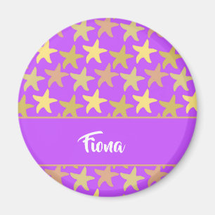 Imã Peixe-estrela colorido em roxo