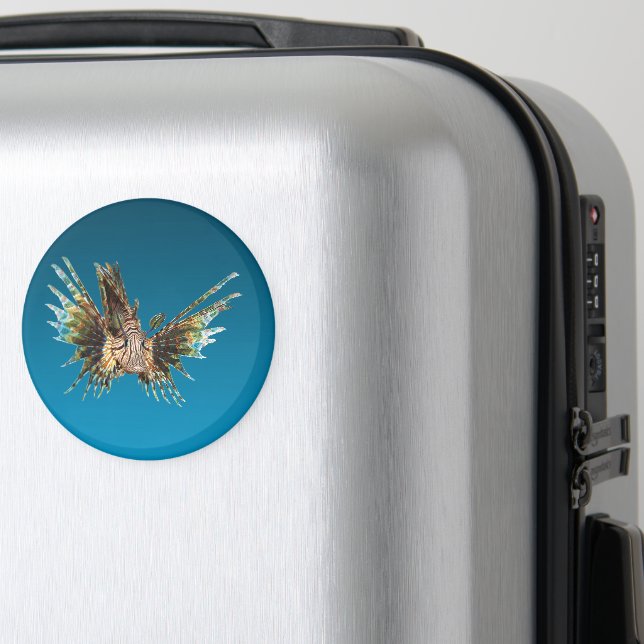 Imã Peixe-leão - Design Abstrato - Corte de uma foto | (In Situ (Luggage))
