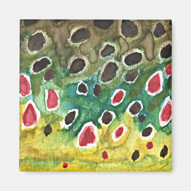 Imã Peixe-Truta Castanho (Frente)