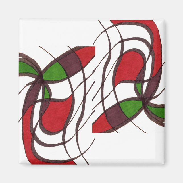 Imã "Peixe Voador" Abstrato Magnet (Frente)