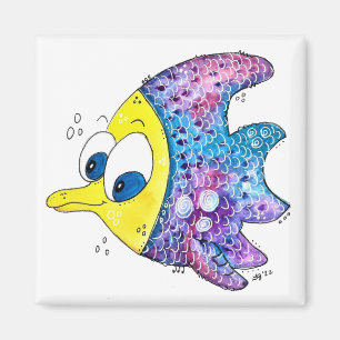 Imã Peixes Coloridos Esbranquiçados