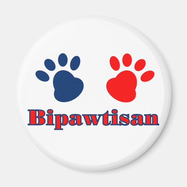 Imã Peixes de Cães Engraçados Bipawtisan na Política A (Frente)