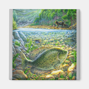 Imã Peixes do rio Montanha
