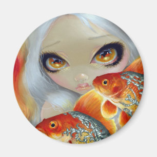 Imã "Peixes Jeweled: Ímã da prata e do ouro"