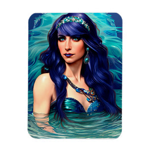 Ímã Peixes Mermaid Queen Original Fantasy art