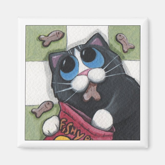 Imã Peixes Mortos - Magneta Gato (Frente)