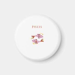 Imã Peixes Rosa, zodíaco, impressão de signo estelar