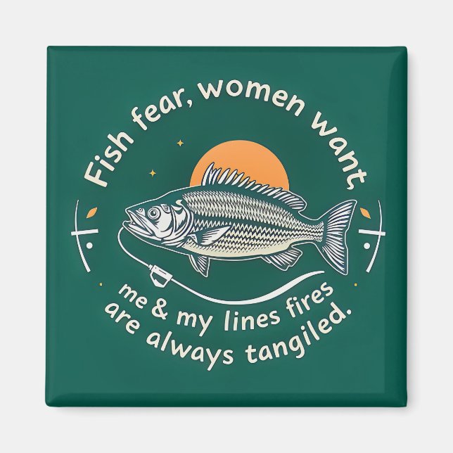 Imã Peixes Temem & Mulheres Querem (Frente)