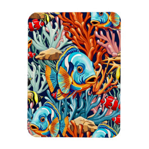 Ímã Peixes Tropicais Vibrações Coloridas de Verão