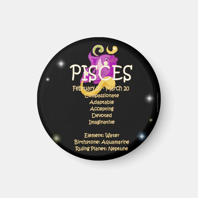 Imã Peixes zodiac (Frente)