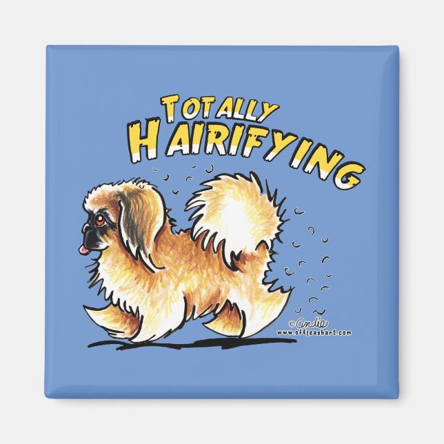 Imã Pekingese Totalmente Hairifying Magnet (Frente)