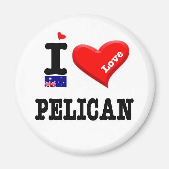 Imã PELICAN - I Love (Frente)
