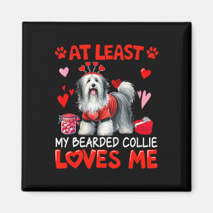 Imã Pelo Menos Meu Bearded Collie Me Ama no Dia dos Na