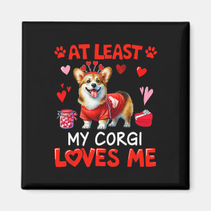 Imã Pelo Menos Meu Corgi Me Ama no Dia dos Namorados S
