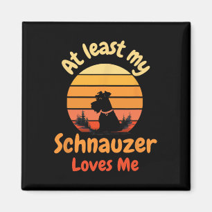 Imã Pelo Menos Meu Schnauzer Me Ama Anti-valentine Cac