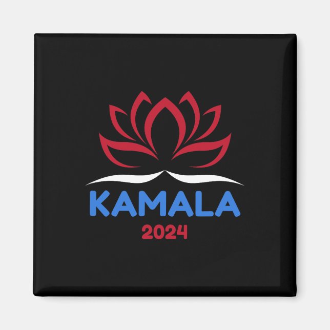 Imã Pelo Presidente 2024 Sanskrit Lotus Design (Frente)