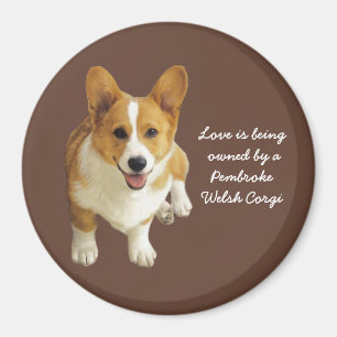 Imã Pembroke Welsh Corgi Happy Magnet
