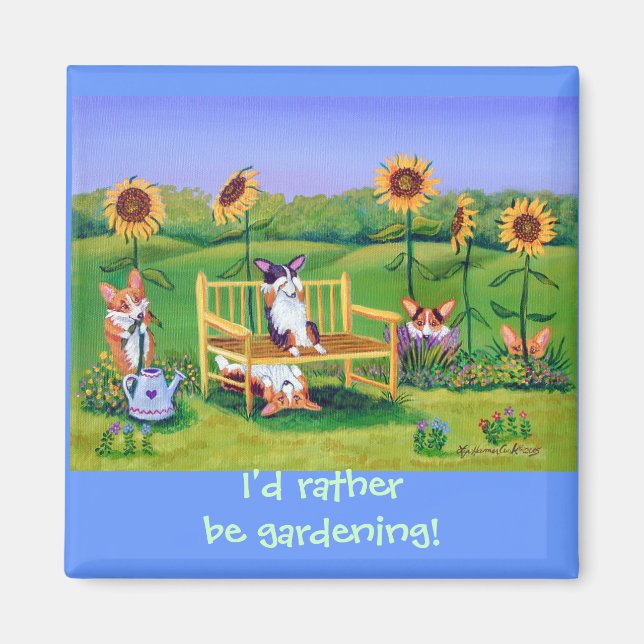 Imã Pembroke Welsh Corgi Magnets (Frente)