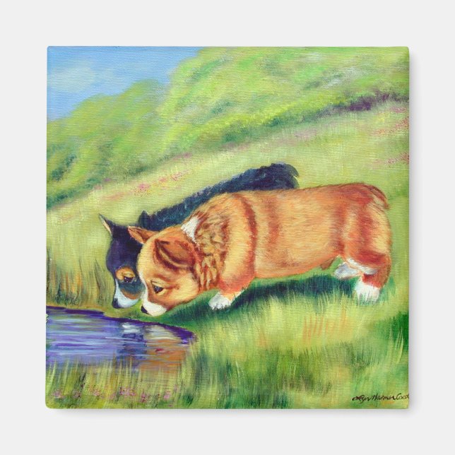 Imã Pembroke Welsh Corgi Magnets (Frente)