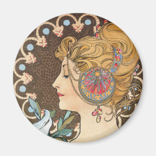 Imã Pena por Alphonse Mucha - arte Nouveau do vintage