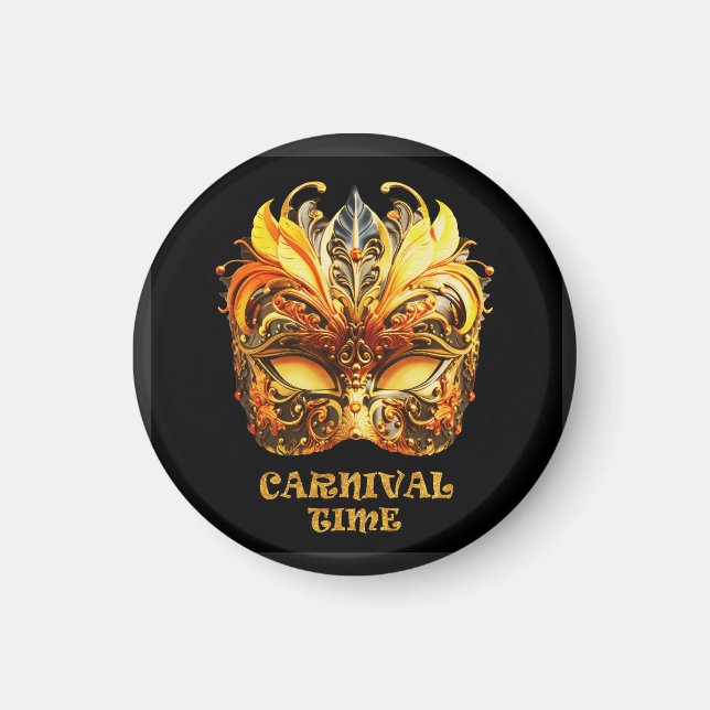 Imã Penas do Ouro Elegante - Máscara veneziana (Frente)