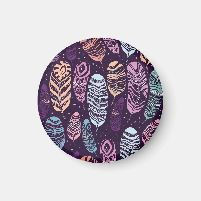 Imã Penas étnicas: padrão preto e branco (Frente)