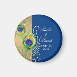 Imã Penas Peacock Modern Faux Jewel Scroll Swirl