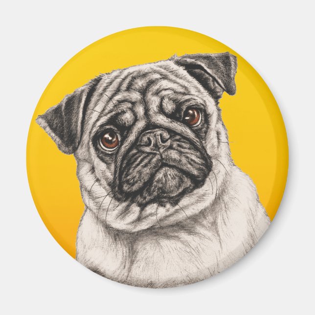 Imã Pencil Pug (Frente)